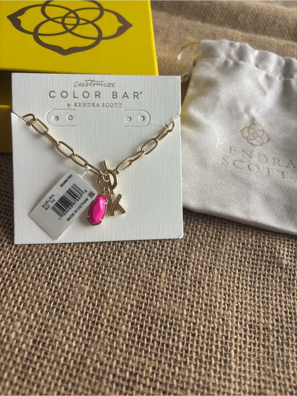 Kendra Scott Color Bar K necklace
